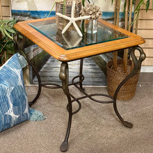Load image into Gallery viewer, Glass/Metal Side Table
