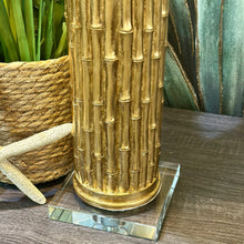Load image into Gallery viewer, Gold Bamboo Lamp
