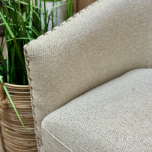Load image into Gallery viewer, Beige Swivel Nailhead Chair
