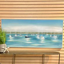 Load image into Gallery viewer, Turquoise Sail Boats Art
