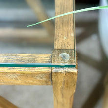 Load image into Gallery viewer, Wooden End Table w/ Glass Top
