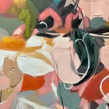 Load image into Gallery viewer, Hand Painted Blue/Blush Abstract
