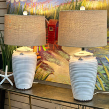 Load image into Gallery viewer, Ivory Ceramic Jar Lamp
