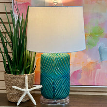 Load image into Gallery viewer, Jamie Young Teal Lamp
