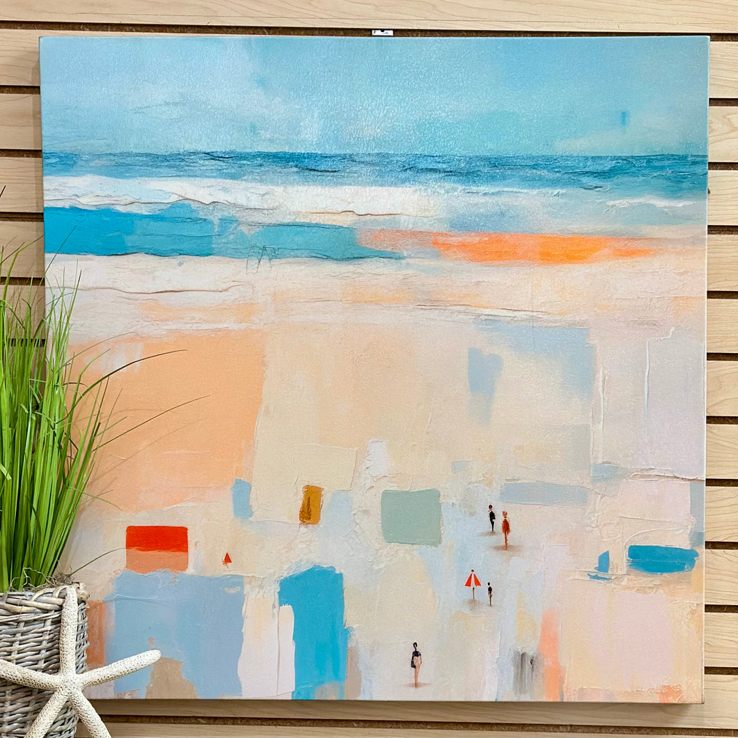 Blue/Orange Beach Abstract II