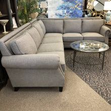 Load image into Gallery viewer, 2PC Grey Sectional w/ Nailheads

