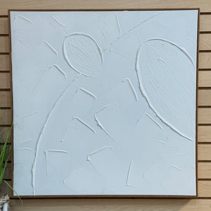 Framed White Abstract