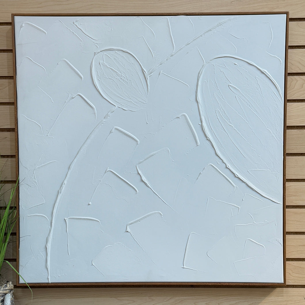 Framed White Abstract