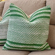 Load image into Gallery viewer, Jade Green/White Down Pillow
