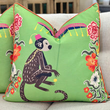 Load image into Gallery viewer, R.Green Monkey/Leopard Down Pillow
