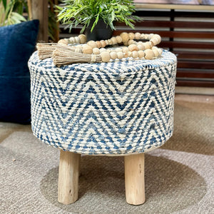 Woven Denim Stool