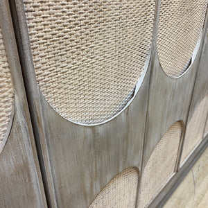 3DR Taupe & Cane Cabinet