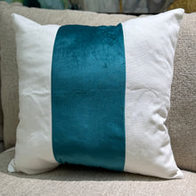 Load image into Gallery viewer, Turquoise Wide Stripe Pillow
