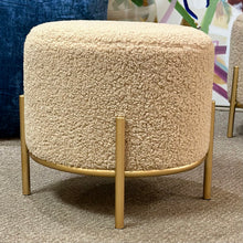 Load image into Gallery viewer, Beige Sherpa Ottoman
