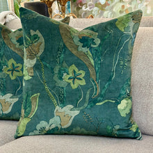 Load image into Gallery viewer, Kravet Velvet Botanical Pillow
