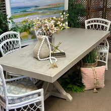 Load image into Gallery viewer, Greige Trestle Dining Table
