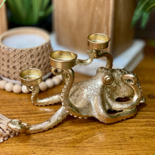 Load image into Gallery viewer, Gold Octopus Votive Holder II
