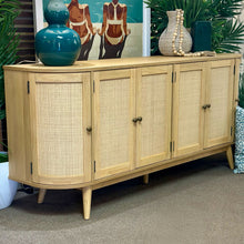 Load image into Gallery viewer, 6DR Cane/Wood Cabinet
