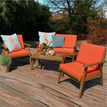 Load image into Gallery viewer, 4PC Acacia Wood Outdoor Set
