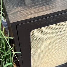Load image into Gallery viewer, 4DR Black &amp; Cane Cabinet
