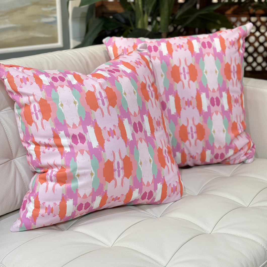 Pink/Orange In/Outdoor Pillow