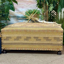Load image into Gallery viewer, Neutral Kilim Print Ottoman
