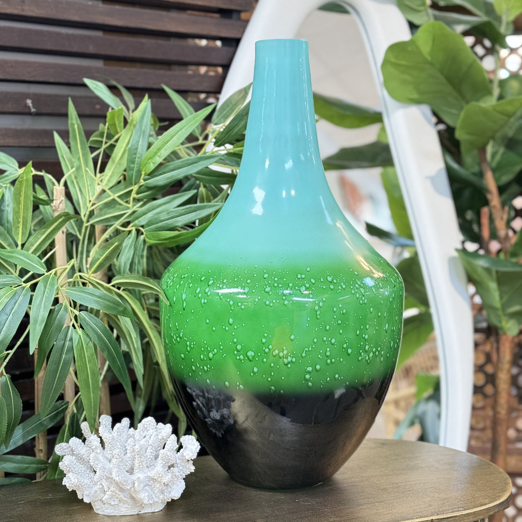 Aqua/Green LG Vase