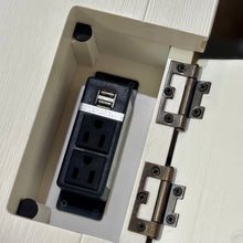 Load image into Gallery viewer, White Console/Desk w/ Gold Pulls
