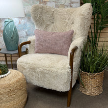 Load image into Gallery viewer, Cream Fur Accent Chair
