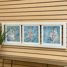 Load image into Gallery viewer, 3 Panel Seashell Art

