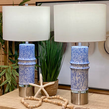 Load image into Gallery viewer, Speckled Blue Ceramic Lamp
