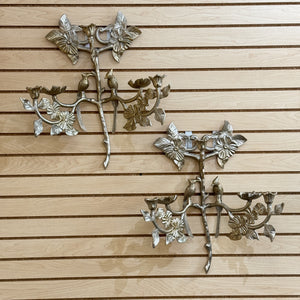 Metal Bird Floral Wall Decor