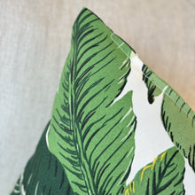 Load image into Gallery viewer, Green Tropical Leaf Outdoor Pillow
