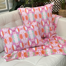 Load image into Gallery viewer, Pink/Orange In/Outdoor Pillow

