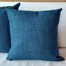 Load image into Gallery viewer, Blue Tweed Outdoor Pillow
