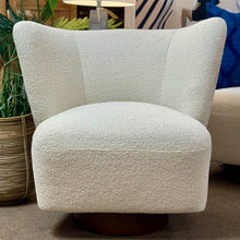 Load image into Gallery viewer, White Boucle Swivel Chair
