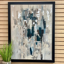 Load image into Gallery viewer, Teal/Taupe/Silver Abstract
