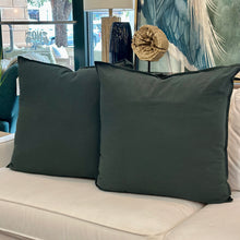 Load image into Gallery viewer, Dark Green Linen Pillow
