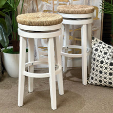 Load image into Gallery viewer, Swivel Rush Seat Barstool
