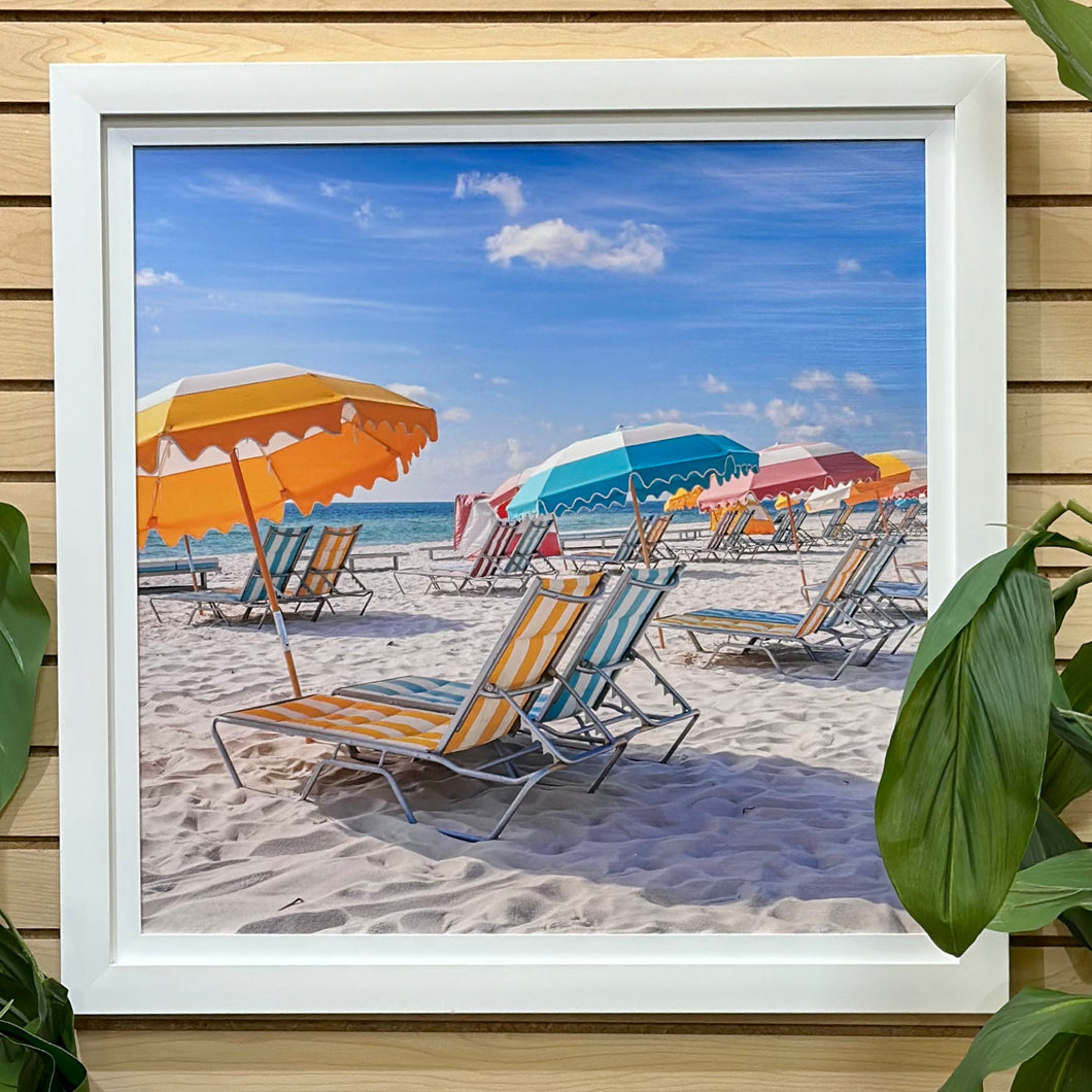 'South Beach Miami Chairs' Giclee
