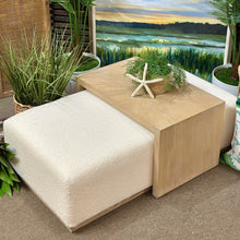 Load image into Gallery viewer, Sherpa Ottoman W/Natural Table
