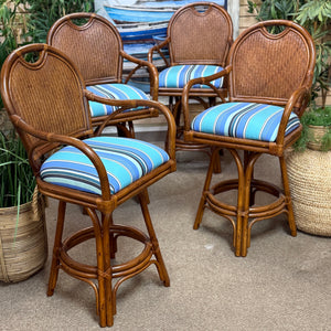 Rattan Swivel Counter Stool