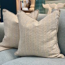 Load image into Gallery viewer, Taupe Diamonds Down Pillow
