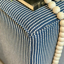 Load image into Gallery viewer, Navy/White Performance Ottoman
