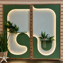 Load image into Gallery viewer, S/2 LED Modern Green Art
