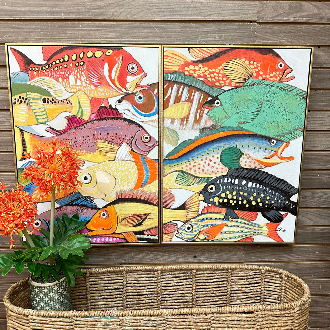 Set/2 Fish Oil Painting