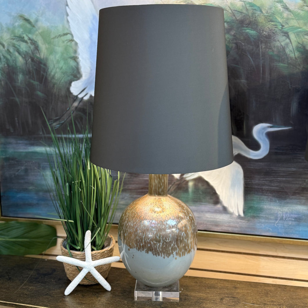 Grey/Taupe Lamp w/ Grey Shade
