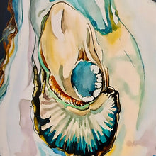 Load image into Gallery viewer, Oyster On Navy I Giclee
