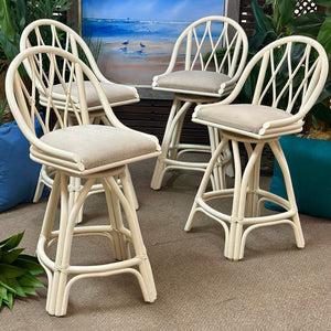 Rattan Swivel Counter Stool