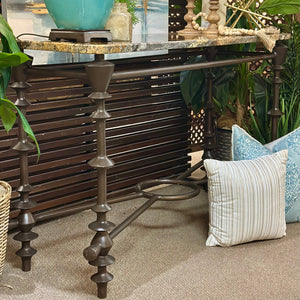 Wrought Iron Granite Console